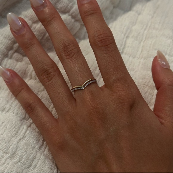 Mejuri Wishbone Stacker Set 14k Yellow Gold Size 6 - Picture 3 of 7